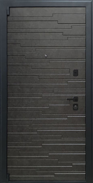 Входная дверь Гелиос ФЛЗ-панорама Черная шагрень AGAT