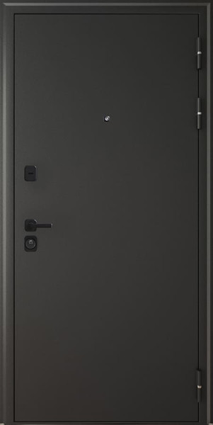 Входная дверь Леон Черный шелк ФЛ-7 Бетон крем AGAT