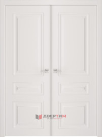 Межкомнатная дверь Нео 3 ПГ Эмаль белая  распашная двухстворчатая РУМАКС
