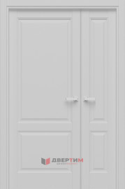 Межкомнатная дверь QD-1 ПГ Эмлайн Грей распашная двухстворчатая 80+40 Quest doors