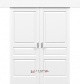 Межкомнатная дверь QD-3 ПГ Эмлайн аляска КУПЕ двухстворчатая Quest doors