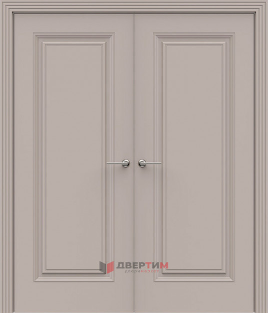 Межкомнатная дверь QB-7 ПГ Софт брюм распашная двухстворчатая Quest doors