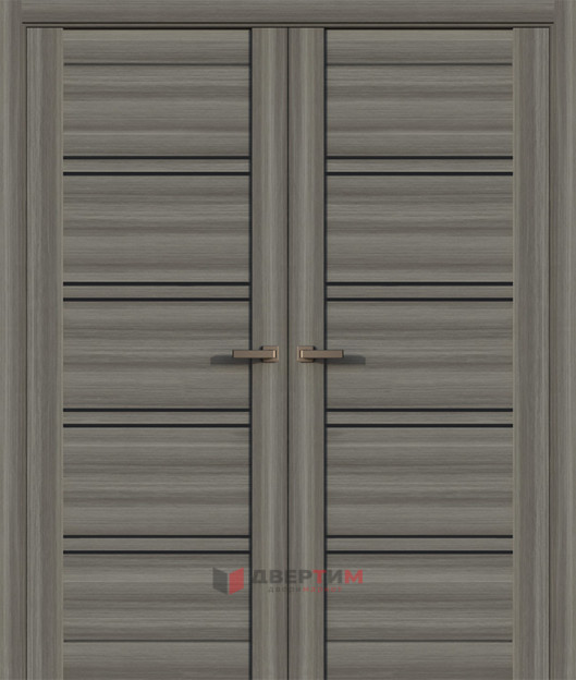 Межкомнатная дверь QX-41 ПО Миндаль распашная двухстворчатая Quest doors
