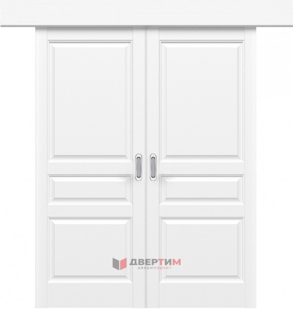Межкомнатная дверь QD-3 ПГ Эмлайн аляска КУПЕ двухстворчатая Quest doors