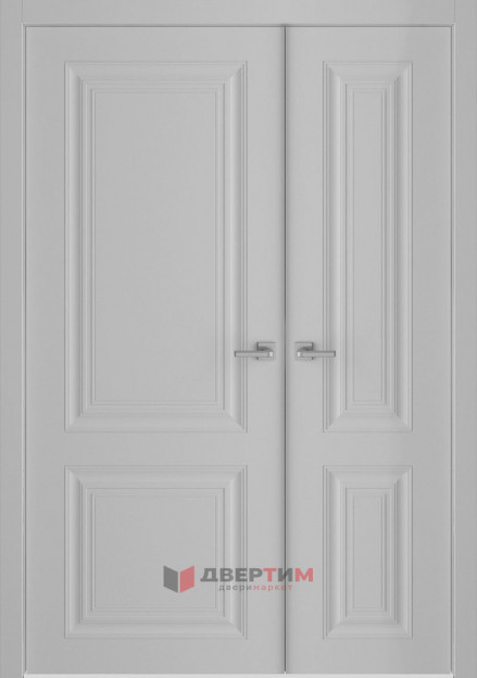 Межкомнатная дверь СК-2 Серый матовый распашная двухстворчатая 80+55 V. Doors